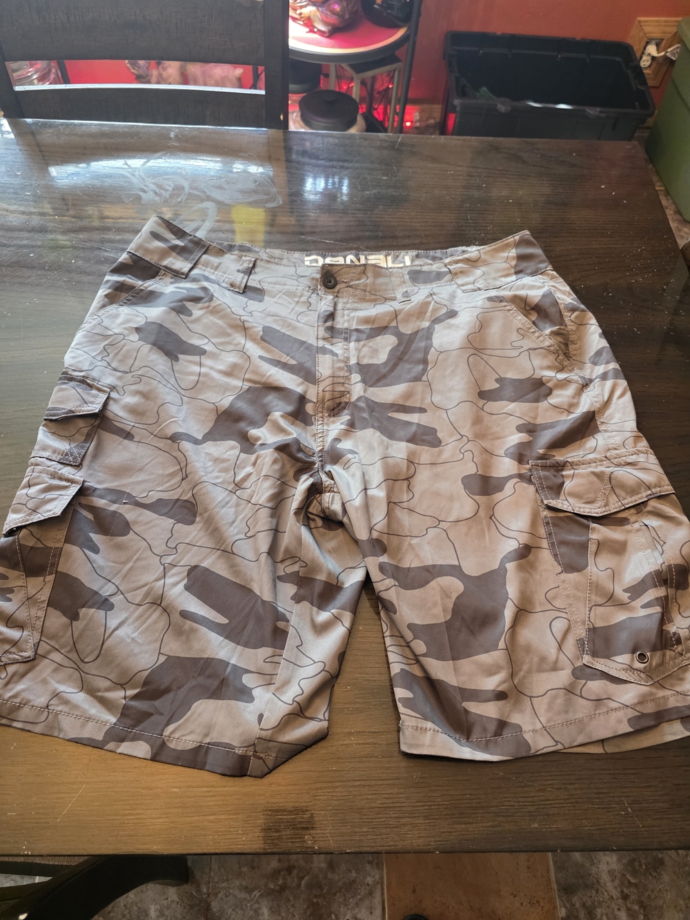Men's Denali Gray Camo Cargo Shorts - Lightweight Tactical Style